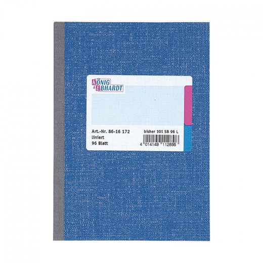 König & Ebhardt Kladde 8615172 DIN A5 liniert 96Blatt blau, - KOE8615172