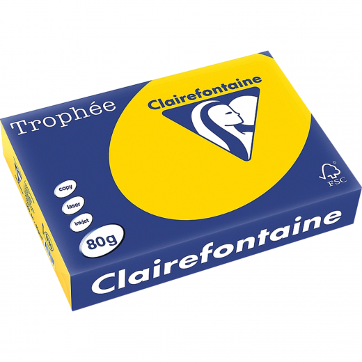 Clairefontaine Kopierpapier 1780C A4 80g goldgelb 500Bl., - 856366