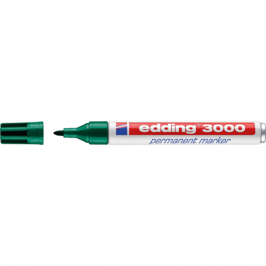 edding Permanentmarker 3000 4-3000004 1,5-3mm Rundspitze gn, - EDD3000GN