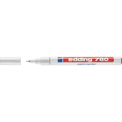 edding Lackmarker 780 4-780049 0,8mm Rundspitze permanent weiß, - EDD780WS