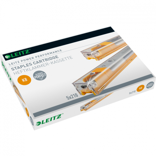 Leitz Heftklammerkassette K8 55920000 verzinkt 5x210 St/Pack., - LEI5592