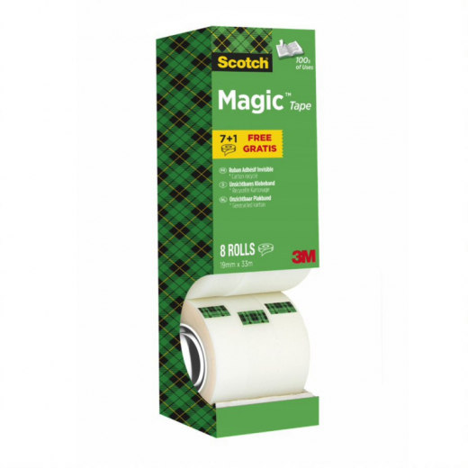 Scotch Klebefilm Magic 810 8-1933R8 19mmx33m 8 Rl./Pack.,