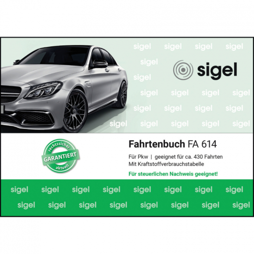 SIGEL Fahrtenbuch FA614 DIN A6 für PKW 40Blatt, - SIGFA614