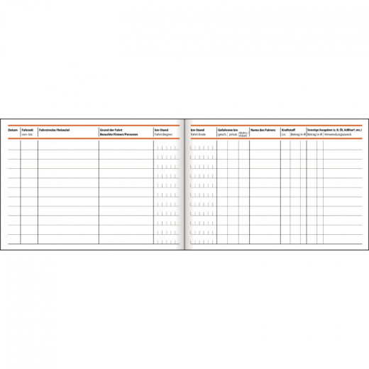 SIGEL Fahrtenbuch FA614 DIN A6 für PKW 40Blatt,