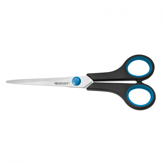 Westcott Schere Easy Grip E-30271 00 18cm Stahl schwarz/blau,