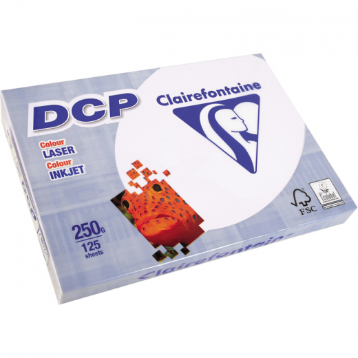 Clairefontaine Farblaserpapier DCP 1857SC DIN A4 250g ws 125 Bl./Pack., - CLA1857SC