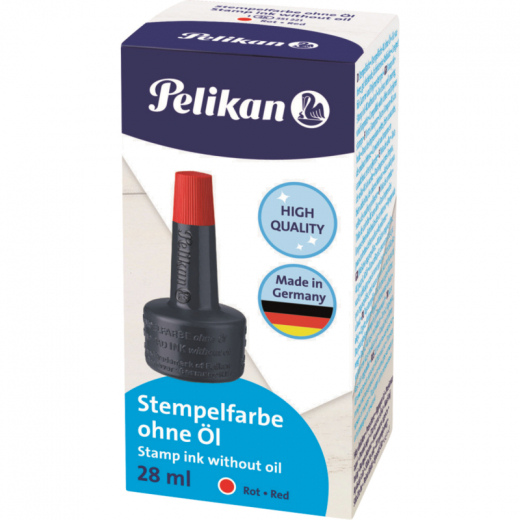 Pelikan Stempelfarbe 4K 351221 ohne Öl 28ml rot, - PEL351221RT