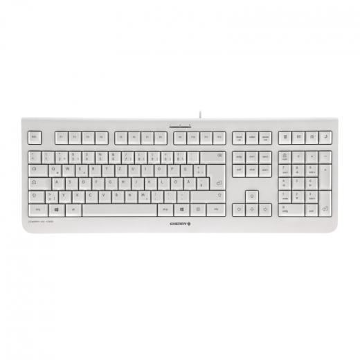 Cherry Tastatur KC1000 JK-0800DE-0 USB Flüsteranschlag weiß/grau, - 218244