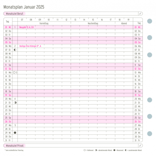 Chronoplan Monatsplan 50515 Midi, - 491625