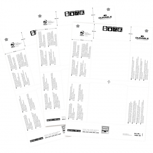DURABLE Einsteckschild BADGEMAKER 145802 104x110mm weiß 40 St./Pack., - 9145802
