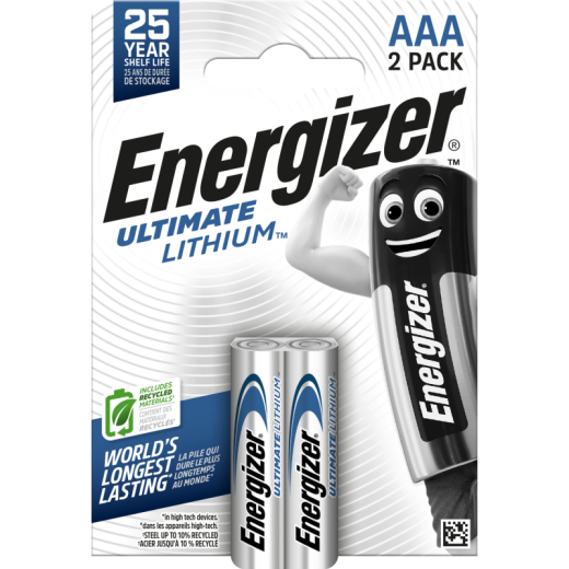 Energizer Batterie Ultimate Lithium 639170 AAA Micro L92 2 St./Pack.,