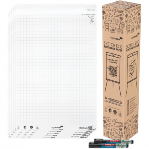 Legamaster Papierblock SKETCH ECO 7-157625kar 2x50Bl, - 155009102