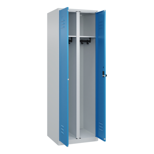 C+P Schwarz-Weiß-Spind Classic PLUS 1850x600x500mm 2Abteile lgr/lbl, - 820197458