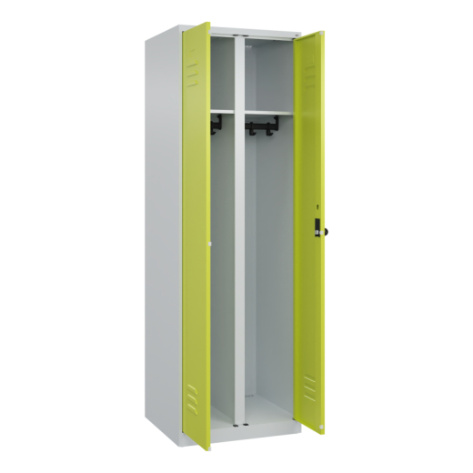 C+P Schwarz-Weiß-Spind Classic PLUS 1850x600x500mm 2Abteile lgr/cgn, - 820197468