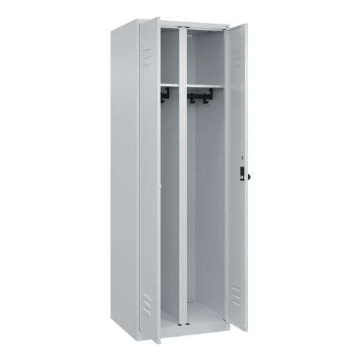 C+P Schwarz-Weiß-Spind Classic PLUS 1850x600x500mm 2Abteile lgr/lgr, - 820197481