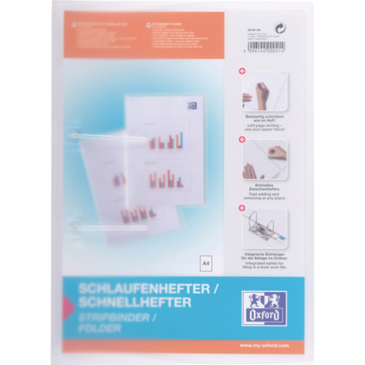 Oxford Schlauchhefter 40097299 DIN A4 PP transparent, - 823872100