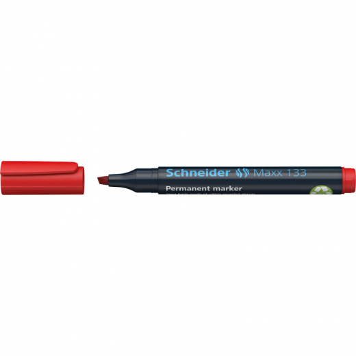 Schneider Permanentmarker Maxx 133 113302 1+4mm Keilspitze rot, - 830693