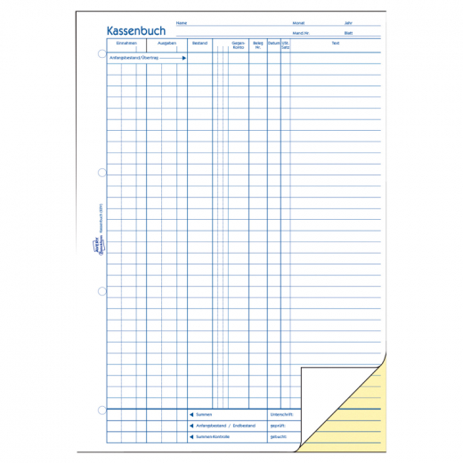 Avery Zweckform Kassenbuch 1756 DIN A4 40Blatt,