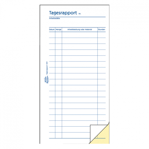 Avery Zweckform Bautagesbericht 1301 105x200 gelb 2x50Blatt, - 832473