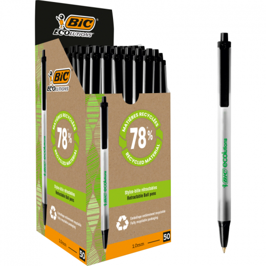 BIC Kugelschreiber ECOlutions Clic Stic 8806871 0,4mm schwarz,