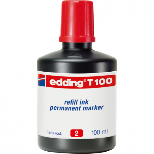 edding Nachfülltusche T 100 4-T100002 100ml rot, - 84130X