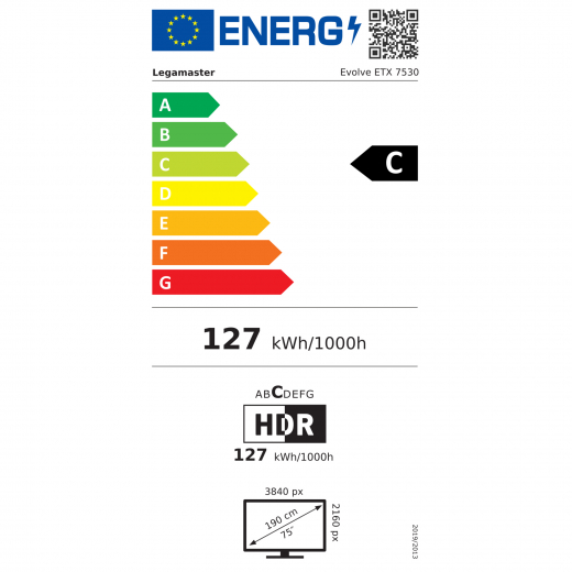 Legamaster Display EVOLVE ETX-7530 EU 7-803130-75EU, - 995059023