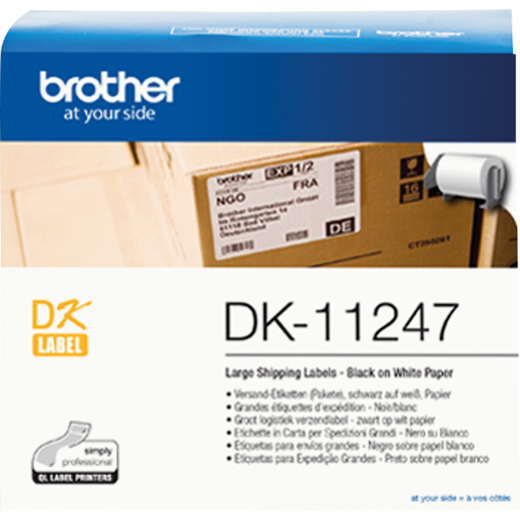 Brother Etikett DK11247 103x164mm weiß 180 St./Pack., - BRODK11247