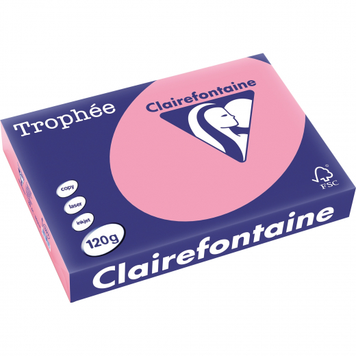 Clairefontaine Kopierpapier 1277C A4 120g heckenrose 250Bl., - CLA1277C