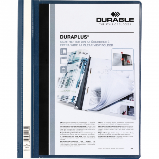 DURABLE Angebotshefter DURAPLUS 257907 A4 dunkelblau, - DUR2579DBL