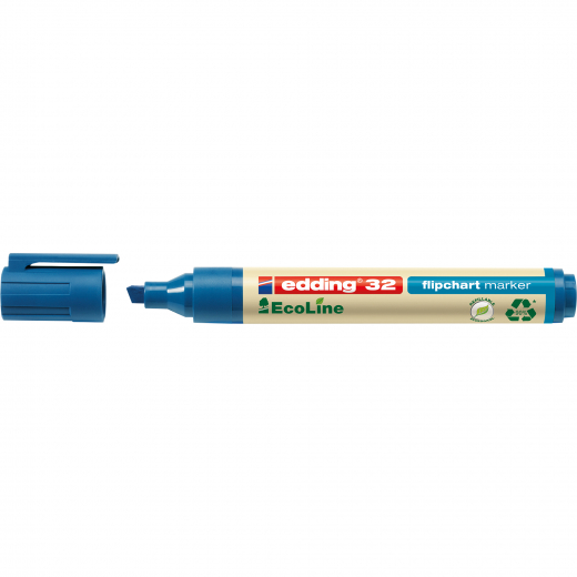 edding Flipchartmarker 32 EcoLine 4-32003 1-5mm Keilspitze blau, - EDD32BL