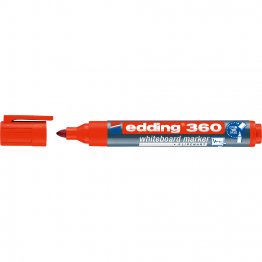 edding Boardmarker 360 4-360002 1,5-3mm Rundspitze nachfüllbar rt, - EDD360RT