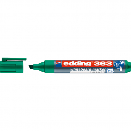 edding Whiteboardmarker 363 4-363004 1-5mm Keilspitze grün, - EDD363GN