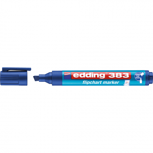 edding Flipchartmarker 383 4-383003 1-5mm Keilspitze blau, - EDD383BL