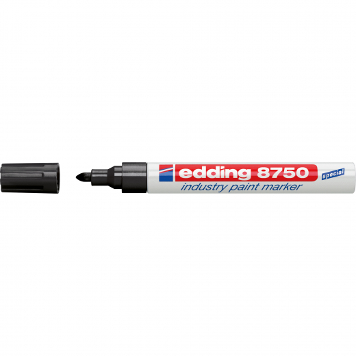 edding Industrie Lackmarker 8750 4-8750001 2-4mm Rundspitze sw, - EDD8750SW