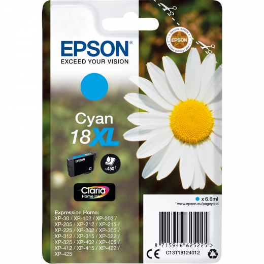 Epson Tintenpatrone C13T18124012 6,6ml cyan, - EPST18124012