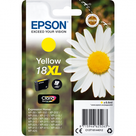 Epson Tintenpatrone C13T18144012 6,6ml gelb, - EPST18144012