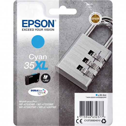 Epson Tintenpatrone C13T35924010 35XL 20,3ml cyan, - EPST35924010