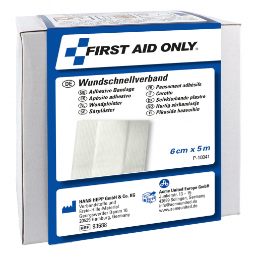 FIRST AID ONLY Wundschnellverband P-10041 5m x 6cm, - FAOP10041