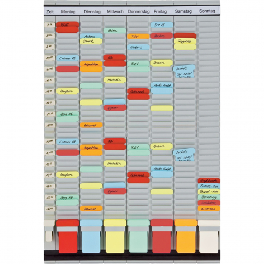 Franken T-Kartentafel OfficePlaner PV-SET3 47,4x78cm hellgrau+Zubehör, - FRAPVSET3