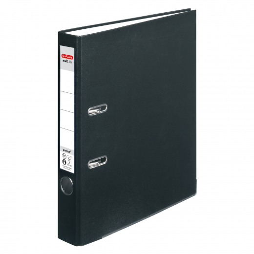 Herlitz Ordner maX.file protect 5450804 DIN A4 50mm PP schwarz, - G00762