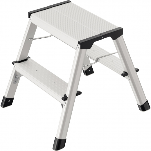 Hailo Klapptritt D60 Standartline 4442-701 2x2Stufen max.1,8kg Alu, - HAI4442701