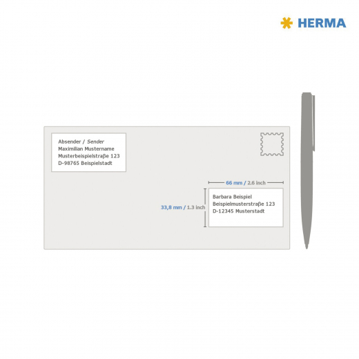 HERMA Etikett Special 4681 66x33,8mm tr 600 St./Pack.,