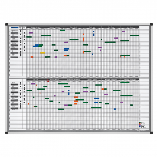 magnetoplan Jahresplaner 1241212S 121,5x91,5cm magnetisch +Zubehör, - HOL1241212S