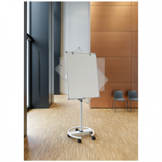 MAUL Flipchart MAULpro flip2use 6370884 Rundfuß emailliert, - MAU6370884