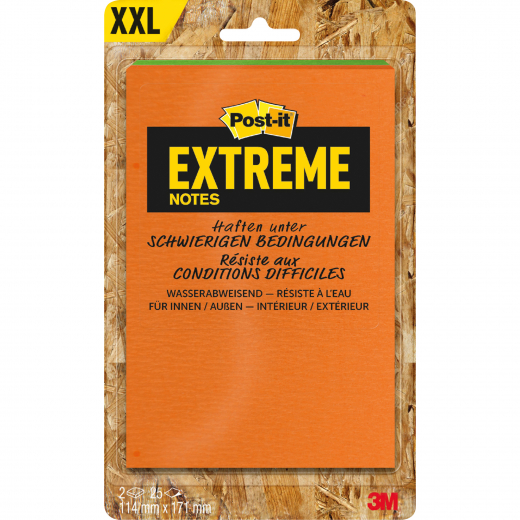 Post-it Extreme Notes EXT57M- 2-FRGE 114x171mm 25Bl sort 2St,