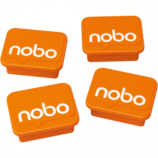 Nobo Magnet 1905327 18x22mm orange 4 St./Pack., - NOB1905327