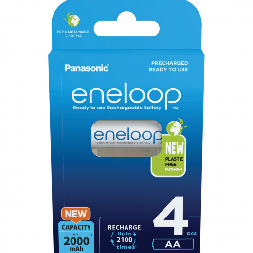 Panasonic Akku eneloop BK-3MCDE/4BE AA HR06 1,2V/2.000mAh 4St., - PANBK3MCDE4BE