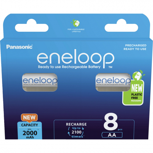 Panasonic Akku eneloop BK-3MCDE/8BE AA HR06 1,2V/2.000mAh 8 St./Pack., - PANBK3MCDE8BE