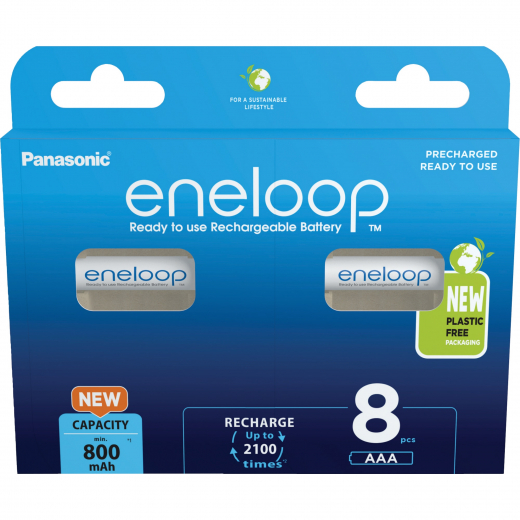 Panasonic Akku eneloop BK-4MCDE/8BE AAA HR03 1,2V/800mAh 8St., - PANBK4MCDE8BE