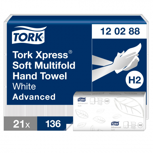 Tork Papierhandtuch 120288 21x34cm weiß 21x136 Bl./Pack., - SCA120288